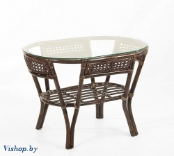 02/15 ind стол овальный стекло темно-коричневый на Vishop.by 