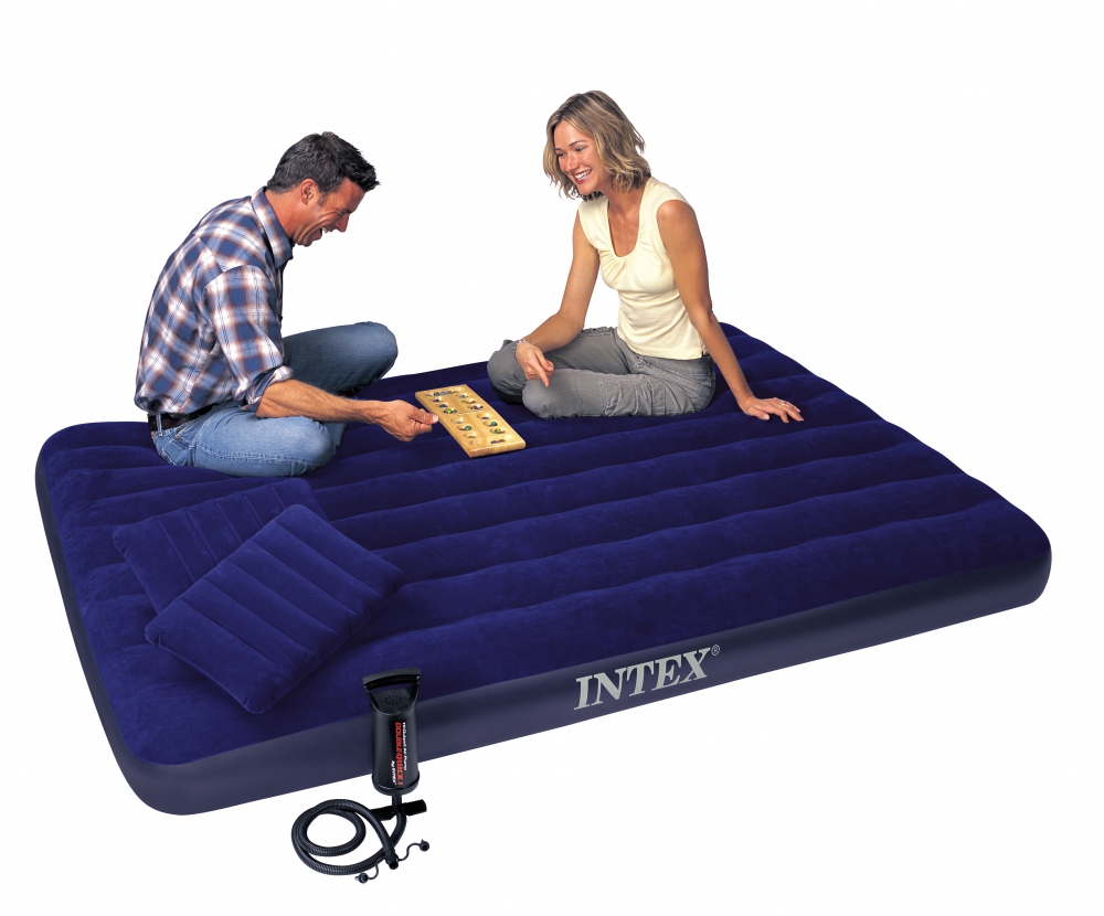 Надувной матрас (кровать) Intex 152х203х22 см +2 подушки Queen