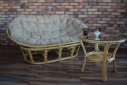 ind комплект диван 23/02 мамасан и стол багама натуральный на Vishop.by 