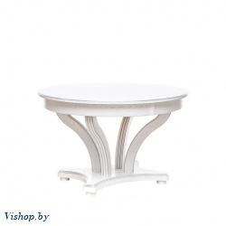 стол раздвижной leset ромео 1р белый 9003 с серебряной патиной на Vishop.by 
