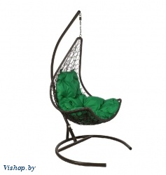подвесное кресло полумесяц черный подушка зеленый на Vishop.by 