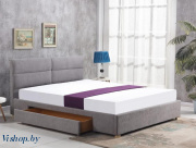 кровать halmar merida 160 светло-серый на Vishop.by 