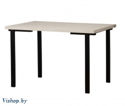 стол прага 120х70 дуб белый металл черный на Vishop.by 