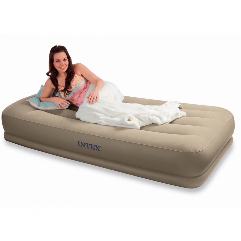 Кровать со встроенным насосом Intex 99х191х48 см Twin Deluxe Артикул 67742 (Китай)
