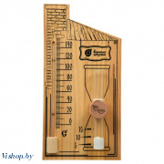 Термометр с песочными часами для бани и сауны арт.18036