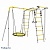Дачный комплекс Весёлая лужайка-2 сетка-гнездо 80см качели Romana R 103.25.04 серый жёлтый