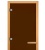Дверь стеклянная бронза матовая 190х70 (8мм 3 петли 716 CR) ОЛЬХА