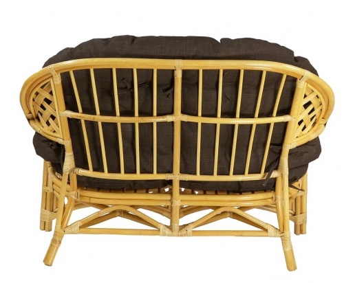 IND Комплект Черчиль диван 2-х местный и столик мед темная подушка 