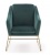 Кресло HALMAR SOFT 3 темно-зеленый/золотой 