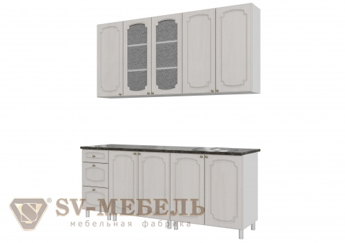 Кухонный гарнитур SV-мебель Классика (2,0 м) 912 Сосна белая/Корпус белый 