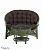 IND Комплект Черчиль диван 2-х местный и столик олива темная подушка
