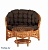 IND Комплект Черчиль диван 2-х местный и столик коньяк темная подушка