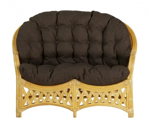 IND Комплект Черчиль диван 2-х местный и столик мед темная подушка 