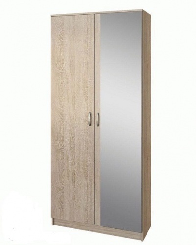 Шкаф 2 дверный с зеркалом Ольга 898 дуб сонома 