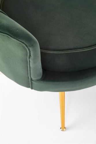 Кресло HALMAR AMORINITO темно-зеленый/золотой 