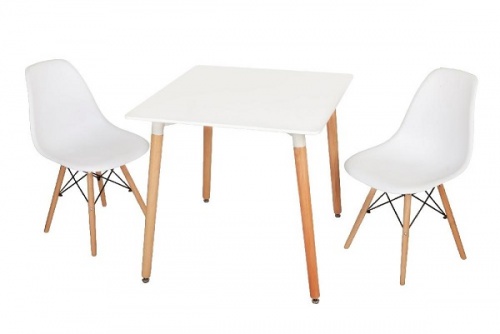 Комплект обеденный стол и 2 кресла white 