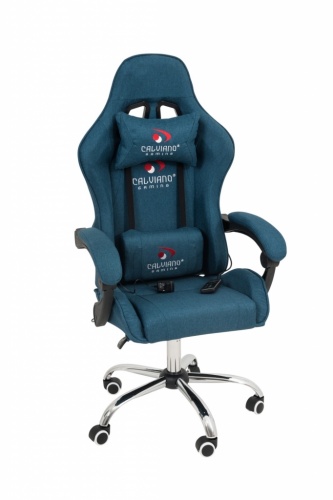Вибромассажное кресло Calviano ASTI ULTIMATO light blue 