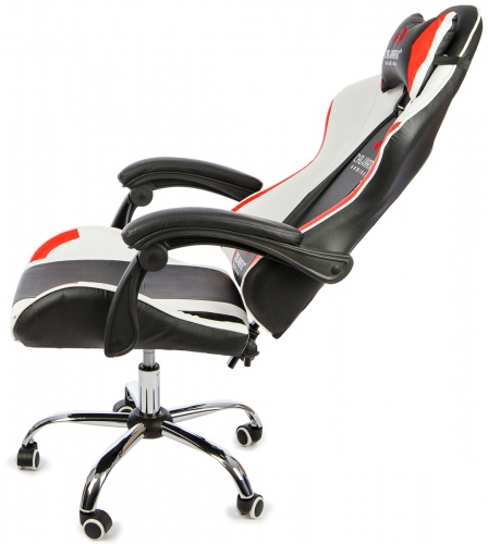 Вибромассажное кресло Calviano ASTI ULTIMATO black white red 