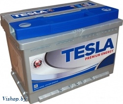 Автомобильный аккумулятор TESLA Premium Energy R TPE80.0 low (80 А/ч)