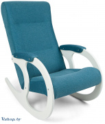 Кресло-качалка Бастион 3 (Бирюза) белые ноги на Vishop.by 