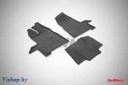 Резиновые коврики салона Сетка для Ford Transit 2014- Черные