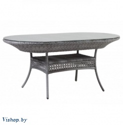 Стол обеденный овальный CAMELLIA серый