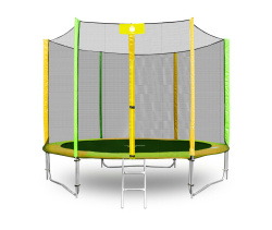 Батут ALPIN ATGY-252 с защитной сеткой и лестницей