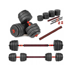 Набор композитных гантелей AMETIST 40 кг с соединительным грифом