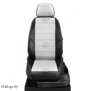 Автомобильные чехлы для сидений Toyota Hilux  джип-пикап. ЭК-03 белый/чёрный