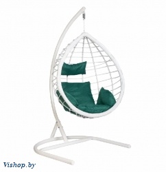 Подвесное кресло Скай 04 белый подушка зеленый на Vishop.by 