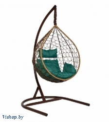 Подвесное кресло Скай 01 натуральный подушка зеленый на Vishop.by 