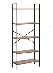 стеллаж leset стилвуд 25 широкий 5 полок черный орех лион светлый на Vishop.by 