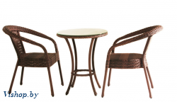Комплект мебели Deco 2 с круглым столом шоколад