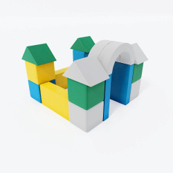 Мягкий комплекс Замок ДМФ-МК-19.07.01 зелёно жёлтый