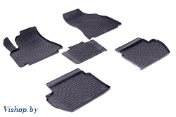 Резиновые коврики салона Сетка для Peugeot Partner II 2008- Черные