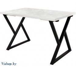 стол дели 160х80 дуб белый металл черный на Vishop.by 