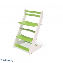 растущий регулируемый стул вырастайка eco prime белый зеленый на Vishop.by 