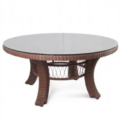 Стол обеденный круглый KORILIUS D160 серо-коричневый