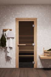 Дверь стеклянная для бани PRO 190х71,5 Бронза