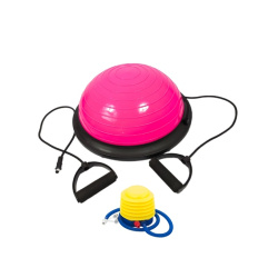 Балансировочная платформа AMETIST BOSU ball 45 см розовый