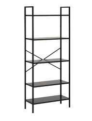 стеллаж leset стилвуд 25 широкий 5 полок черный на Vishop.by 