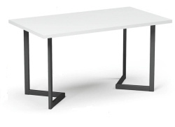 обеденный стол mio tesoro miata 120x66 белый черный на Vishop.by 
