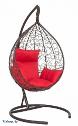 Подвесное кресло Скай SK-1001 коричневый подушка красный на Vishop.by 