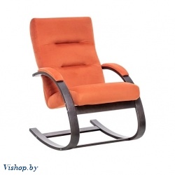 Кресло-качалка Leset Милано венге текстура Velur V39 на Vishop.by 