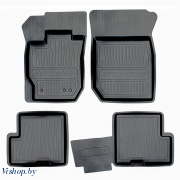 Коврики салона резиновые с бортиком для Renault Logan