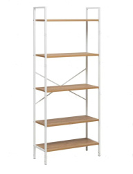 стеллаж leset стилвуд 25 широкий 5 полок белый дуб крафт золотой на Vishop.by 