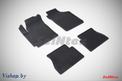 Резиновые коврики салона Сетка для KIA Picanto 2005-2011 Черные