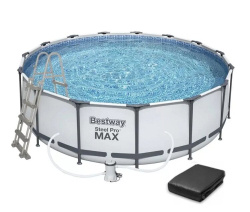 Бассейн каркасный Bestway 56438 Round steel Pro MAX 457x122см