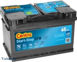 Автомобильный аккумулятор Centra EFB CL652 (65 А/ч)