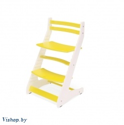 растущий регулируемый стул вырастайка eco prime белый желтый на Vishop.by 